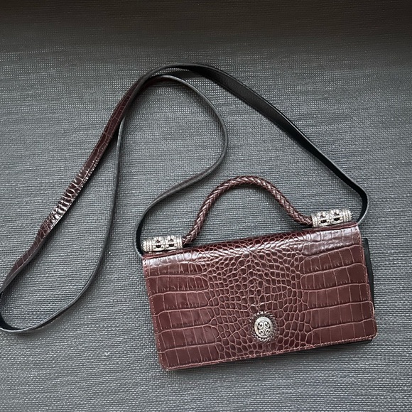 Brighton Rich Brown Embossed Wristlet with Silver Details - Picture 13 of 13